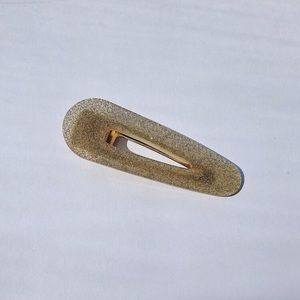 Golden sparkle hair barrette